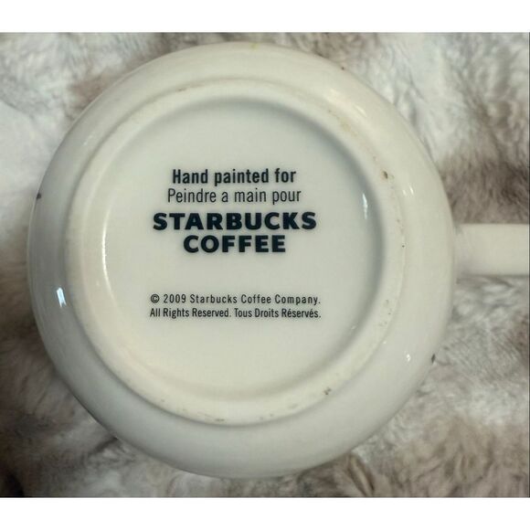 Starbucks 2009 HandPainted For Peindre A Main Pour Coffee Cup Mug Multi-Color Ab - Picture 4 of 6
